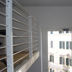 Soppalco in ferro per interno abitazione privata a Roma progettazione Westway Architects         